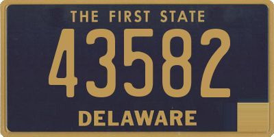 DE license plate 43582