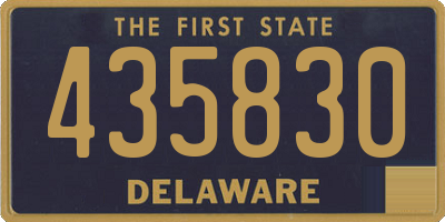 DE license plate 435830
