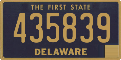 DE license plate 435839