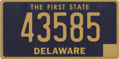 DE license plate 43585