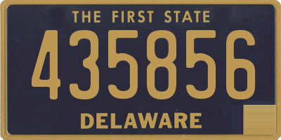 DE license plate 435856