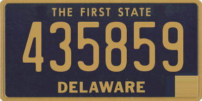 DE license plate 435859