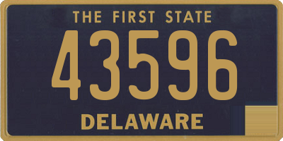 DE license plate 43596