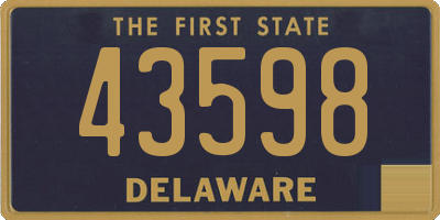 DE license plate 43598