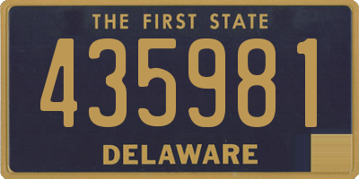 DE license plate 435981