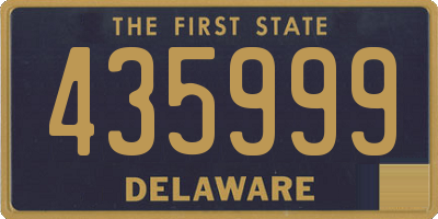 DE license plate 435999