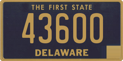 DE license plate 43600