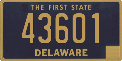 DE license plate 43601