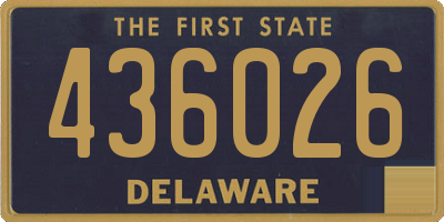 DE license plate 436026