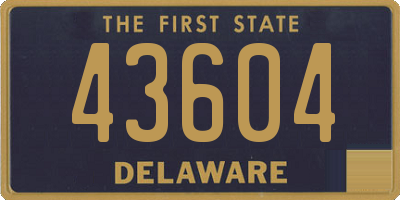 DE license plate 43604