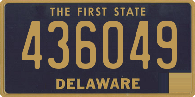 DE license plate 436049