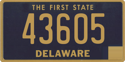 DE license plate 43605