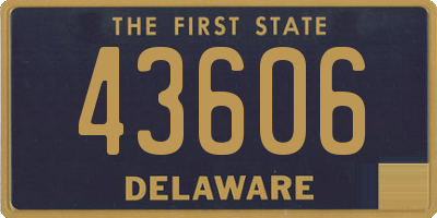 DE license plate 43606