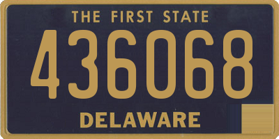 DE license plate 436068