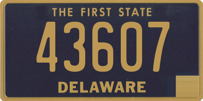 DE license plate 43607