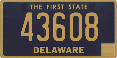 DE license plate 43608