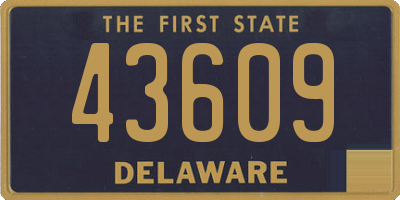 DE license plate 43609