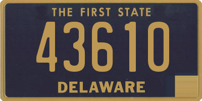 DE license plate 43610