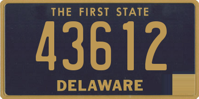 DE license plate 43612