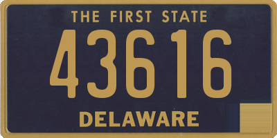 DE license plate 43616