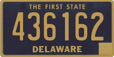 DE license plate 436162