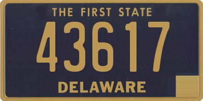 DE license plate 43617