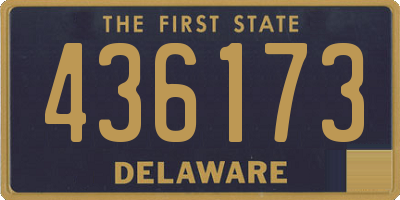 DE license plate 436173