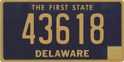 DE license plate 43618