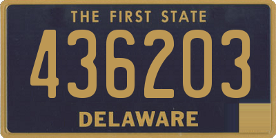 DE license plate 436203