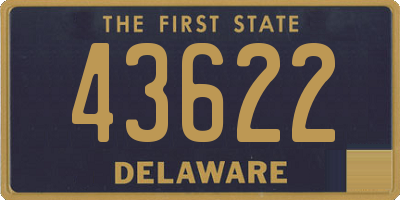 DE license plate 43622