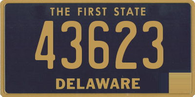 DE license plate 43623