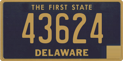 DE license plate 43624