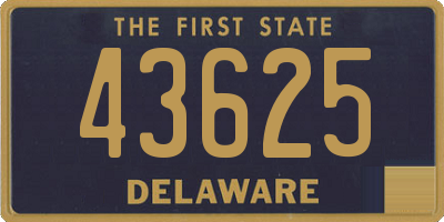 DE license plate 43625