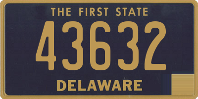 DE license plate 43632