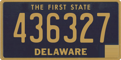 DE license plate 436327