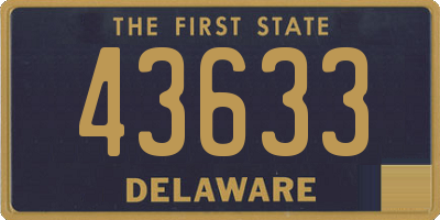 DE license plate 43633