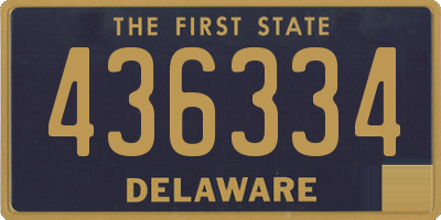 DE license plate 436334