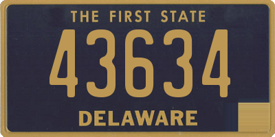 DE license plate 43634