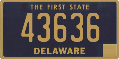 DE license plate 43636