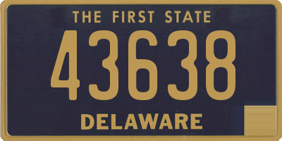 DE license plate 43638