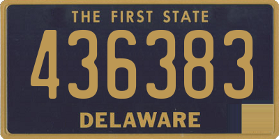 DE license plate 436383