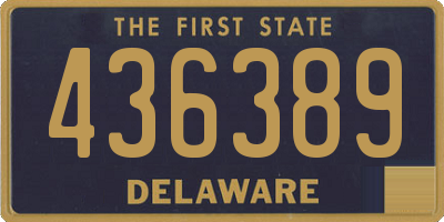DE license plate 436389