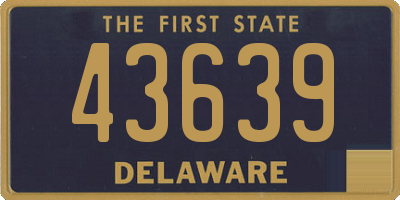 DE license plate 43639