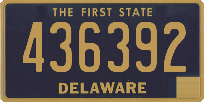 DE license plate 436392