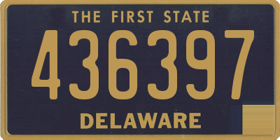 DE license plate 436397
