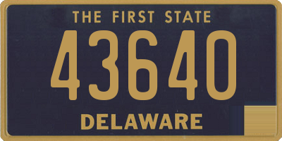 DE license plate 43640