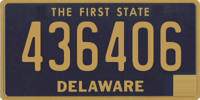 DE license plate 436406