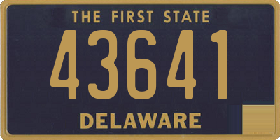 DE license plate 43641