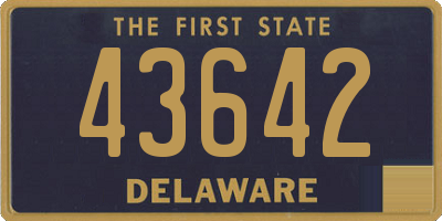 DE license plate 43642