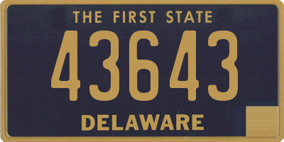 DE license plate 43643